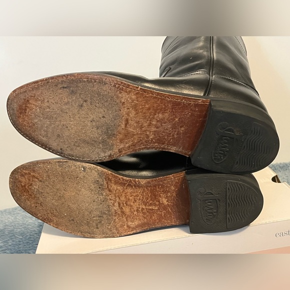 Justin L3703 Ladies Classic Roper Boot Black Kipskin Cowhide Foot Roper Toe - Picture 5 of 12